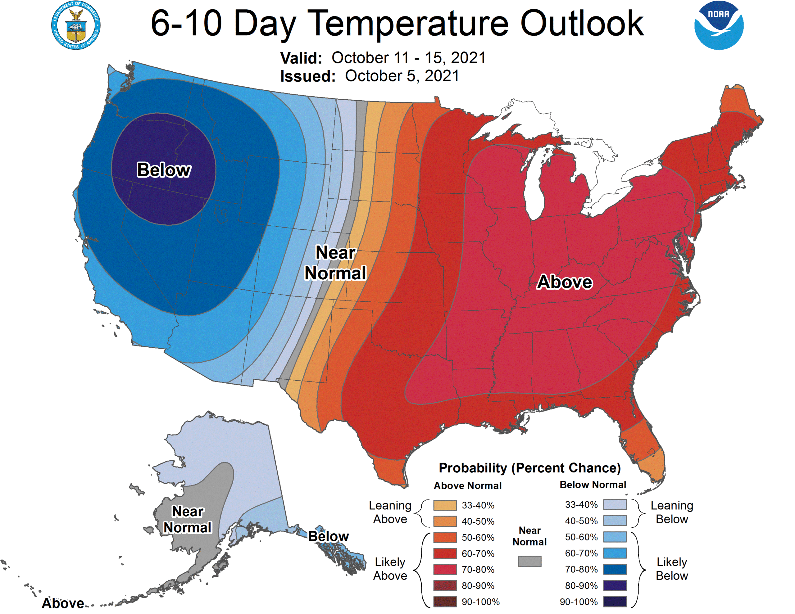 Temperature outlook february 14-18, 2021