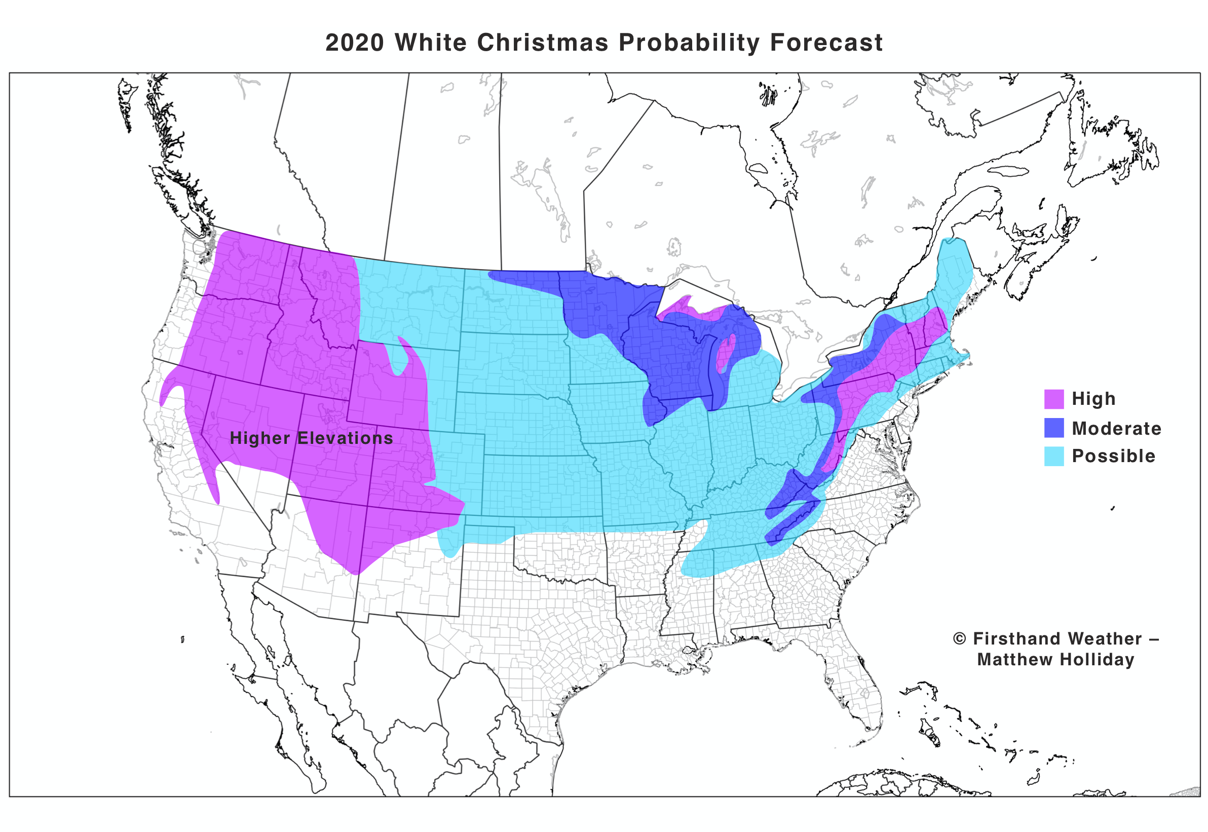 2020 White Christmas forecast