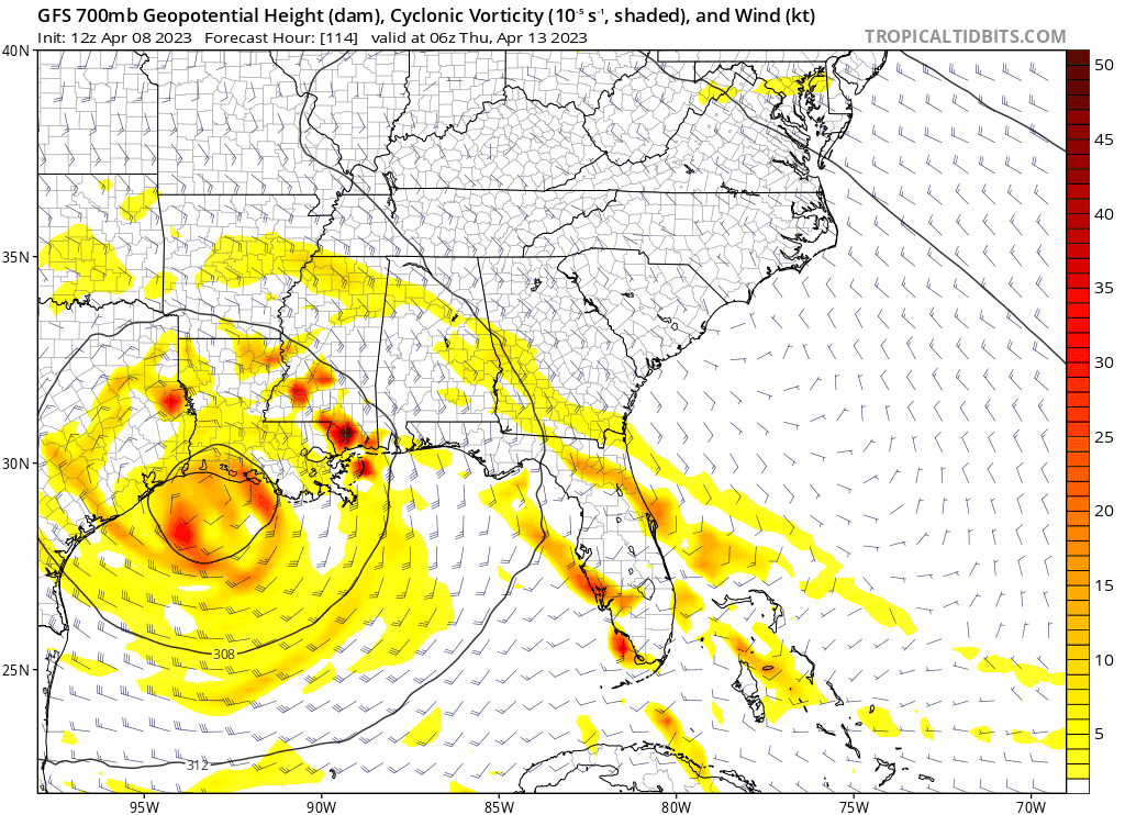 12Z GFS Vorticity 700 mb