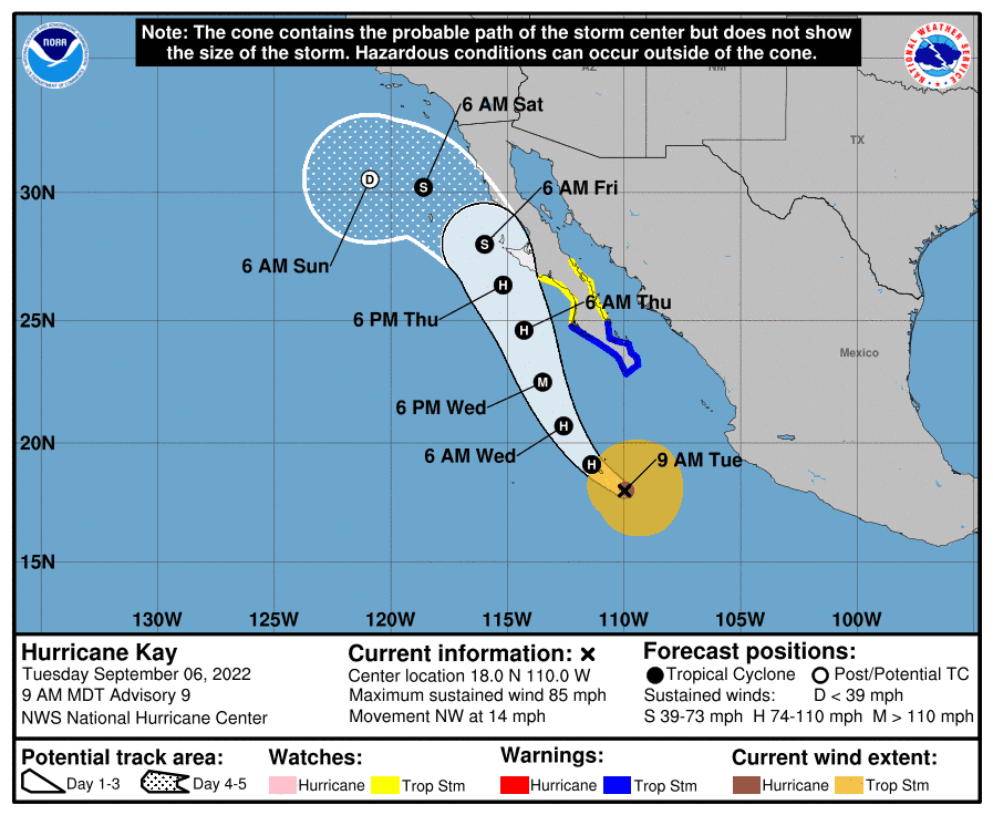 Kay forecast track