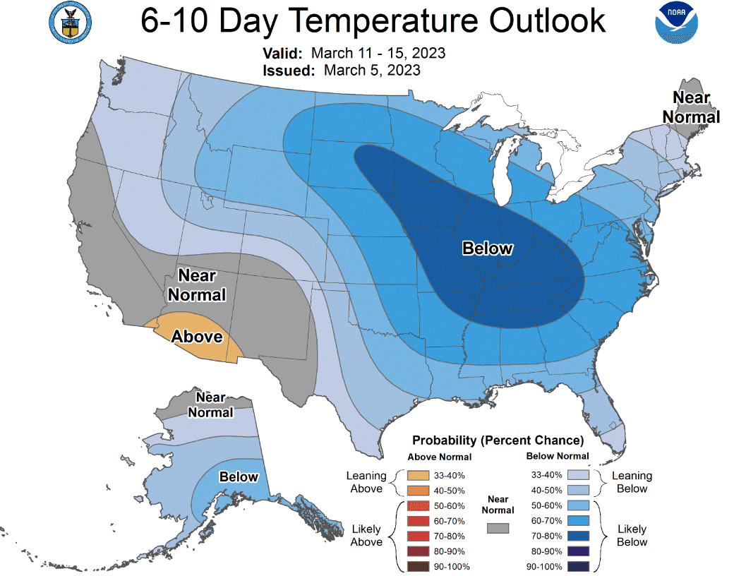  CPC's 6-10 day temperature outlook