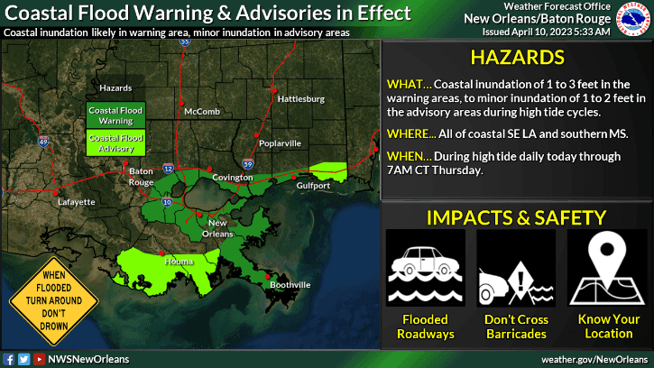 Coastal Flood Advisories & Warnings