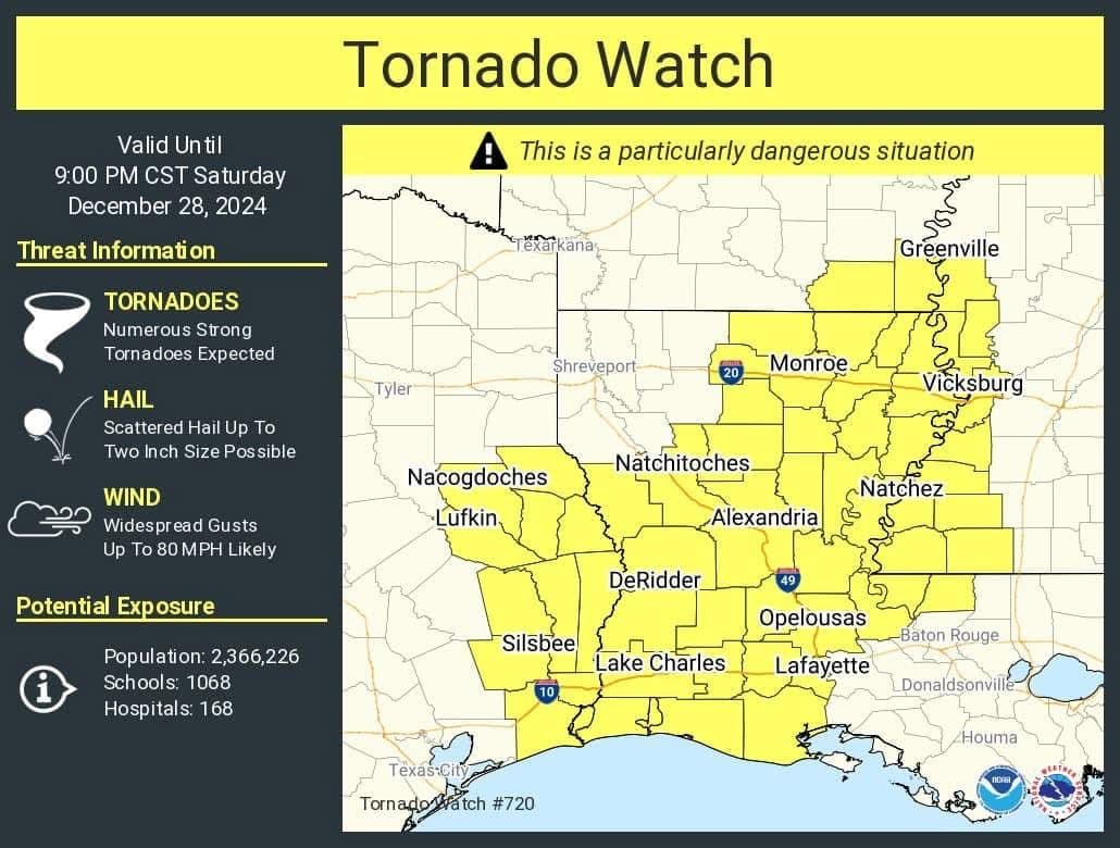 PDS Tornado Watch until 9PM