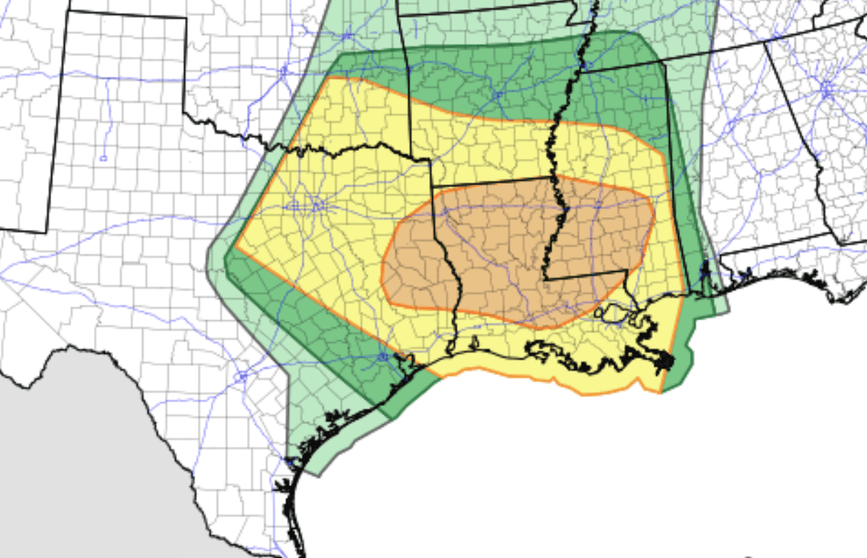 Tuesday's severe risk