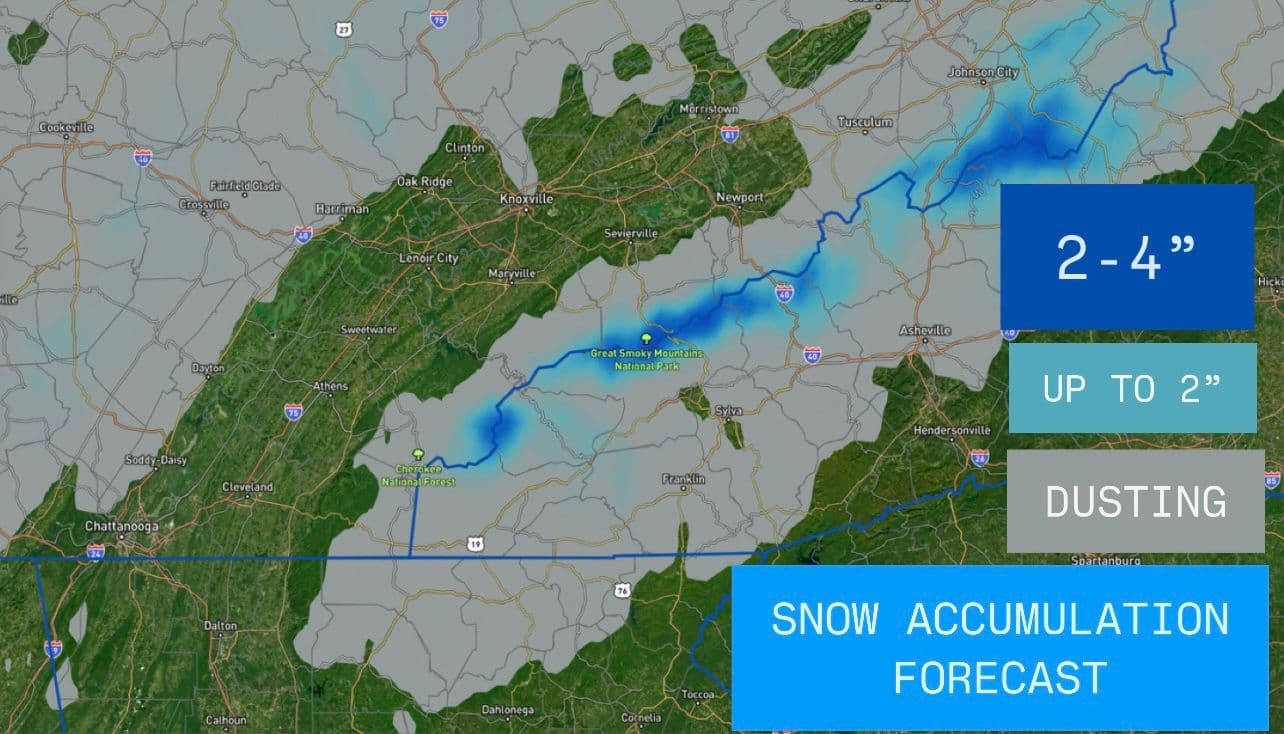 Snow accumulation forecast