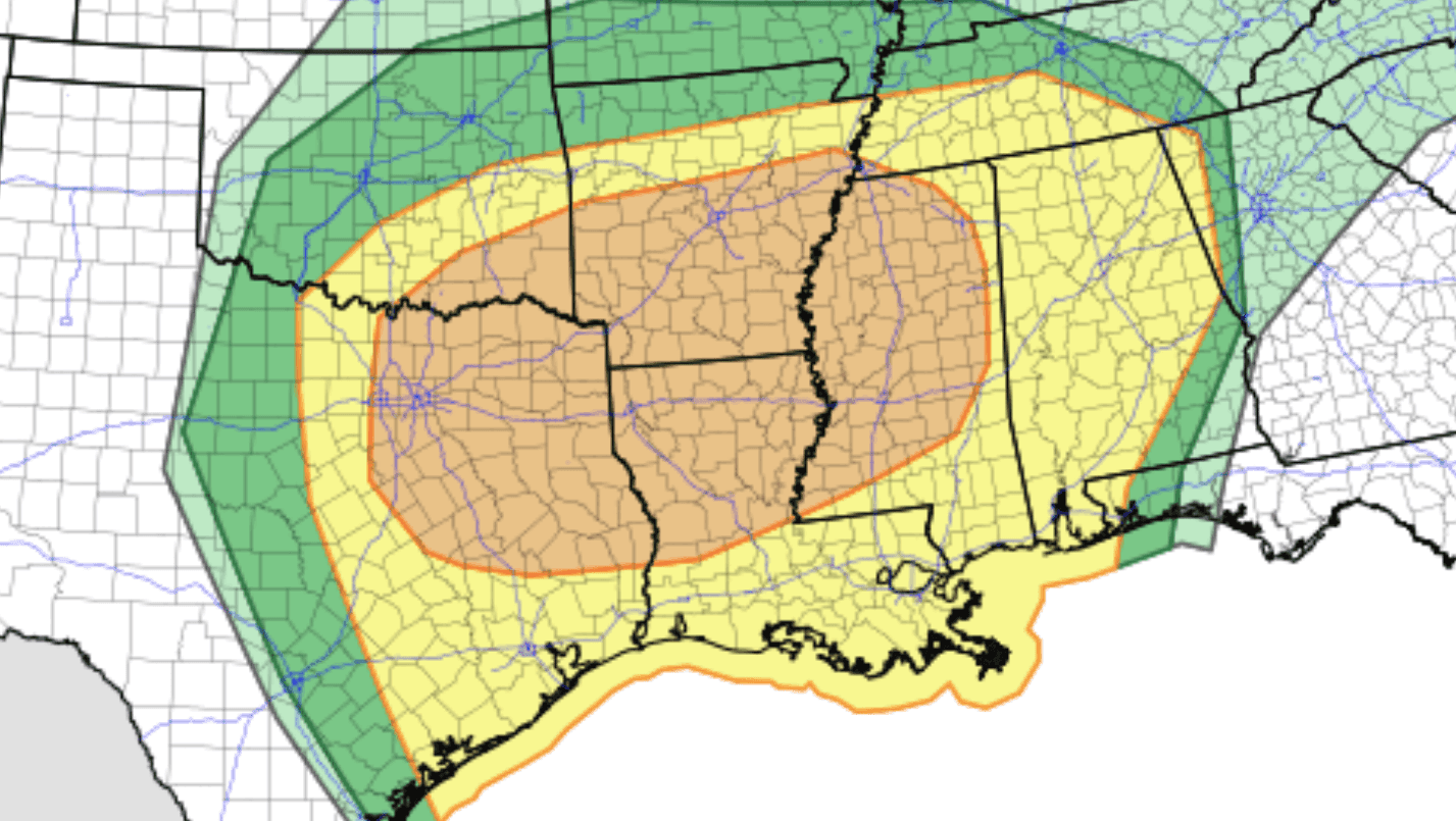 Thursday's thunderstorm outlook