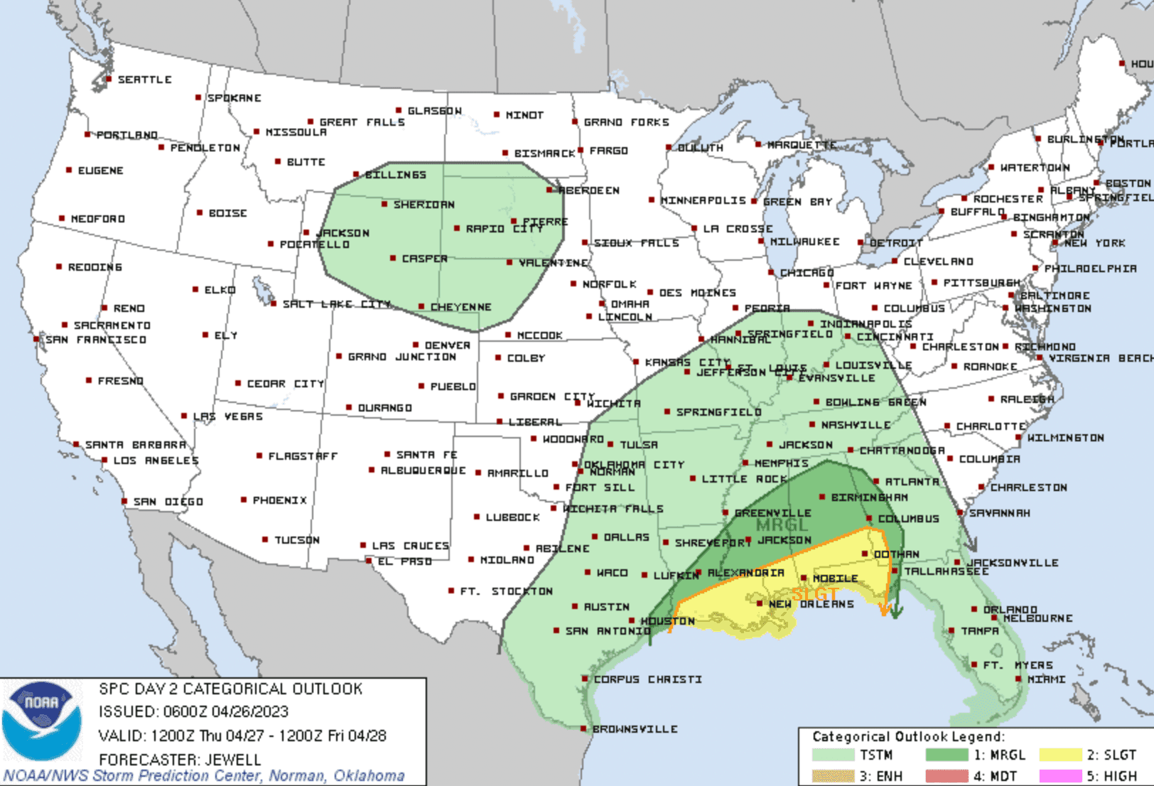 Thursday severe risk