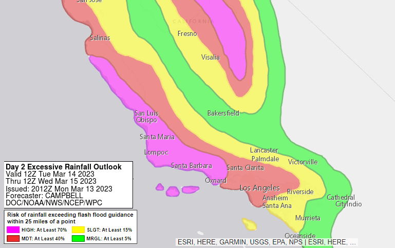 **Tuesday flood risk**