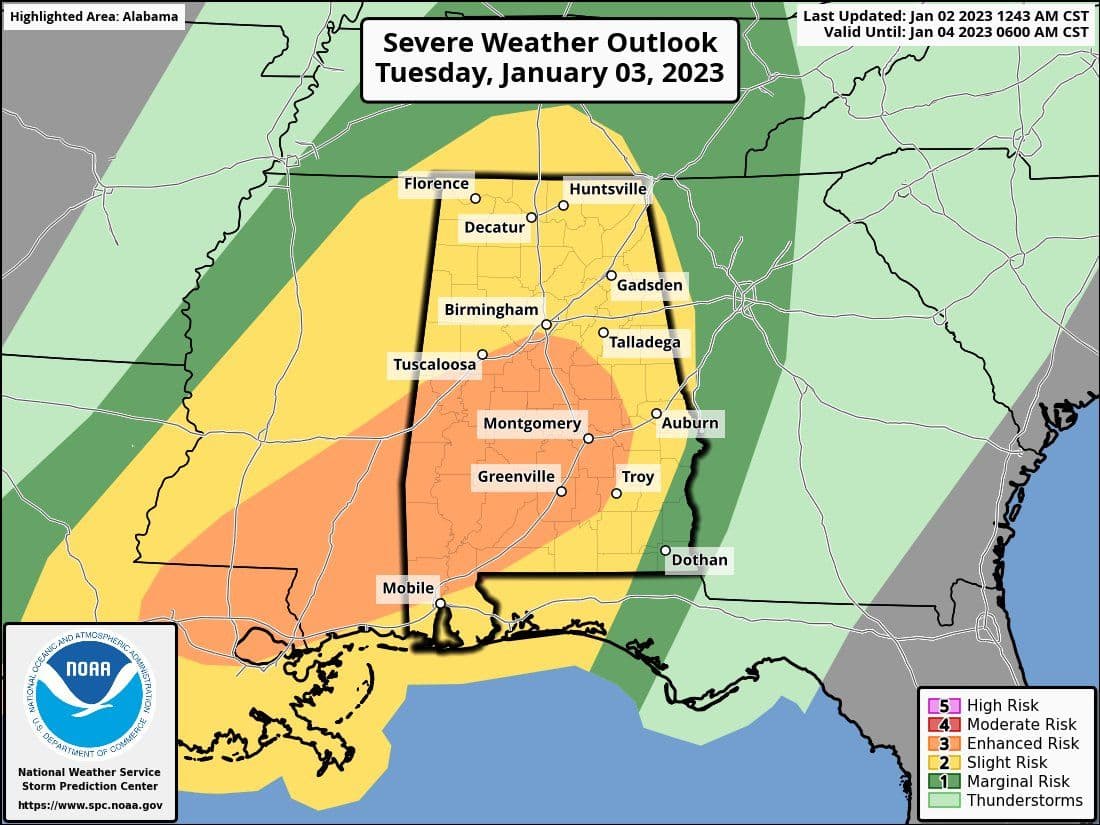 Tuesday severe risk