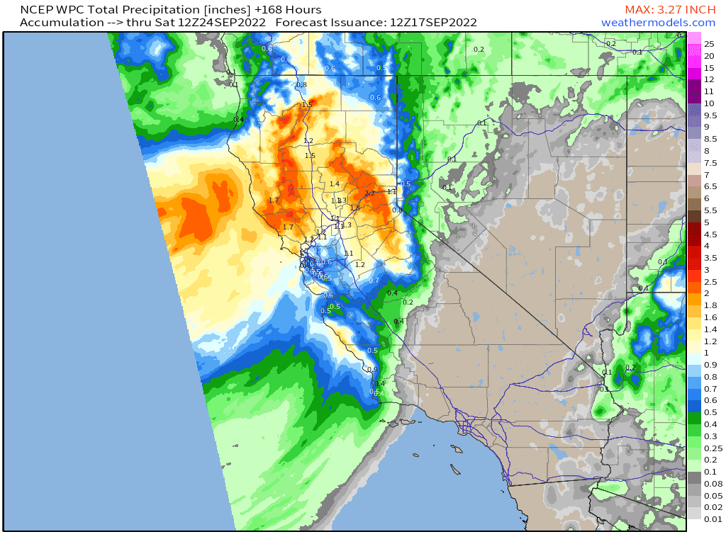 Precipitation forecast next 7 days