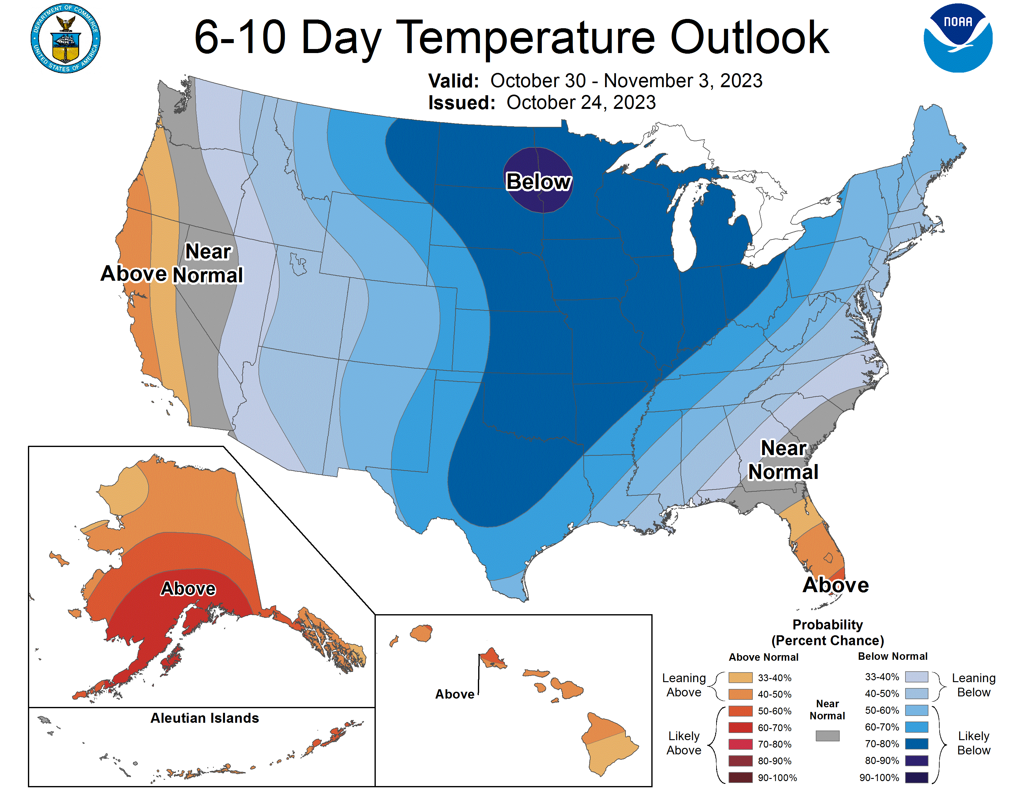 October 30-November 3, 2023 – 6-10 Day Temperature Outlook
