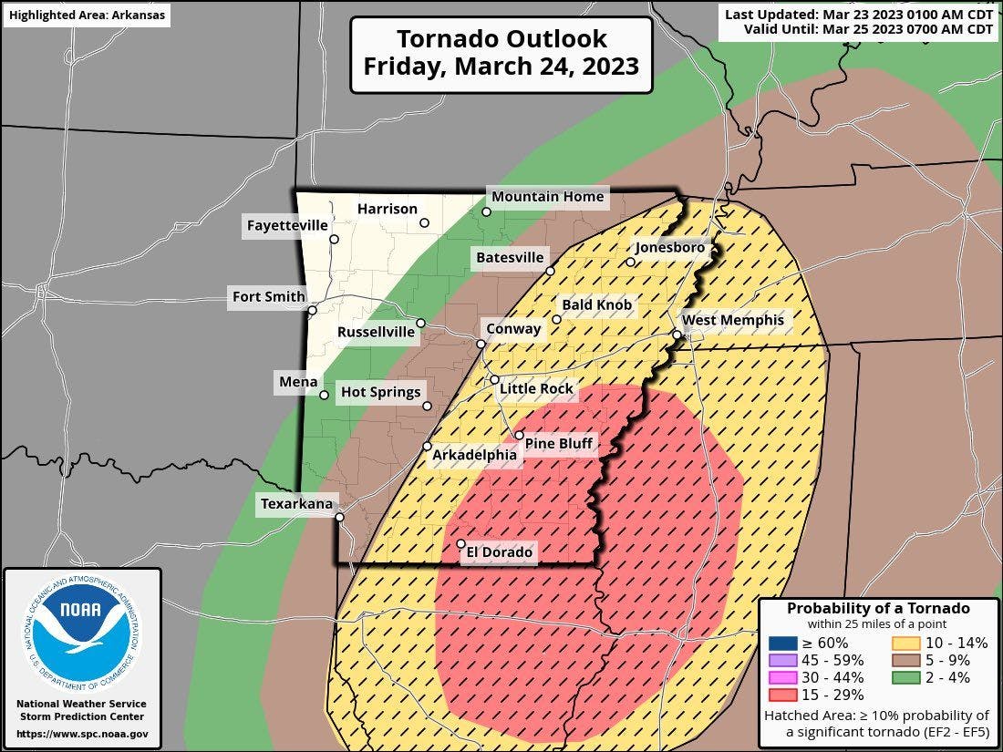 Friday's tornado risk--hyper-local (SPC)