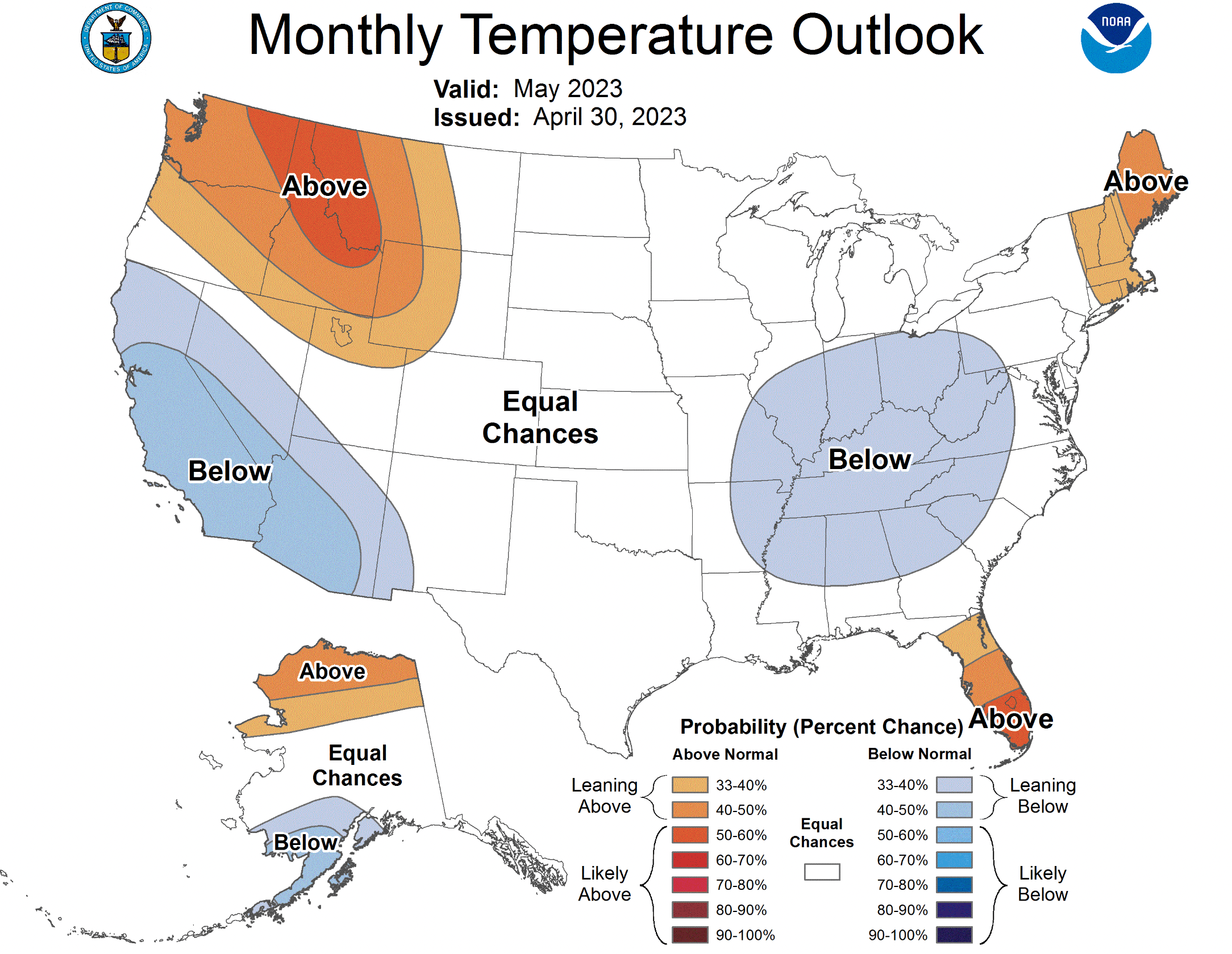 May temperature outlook