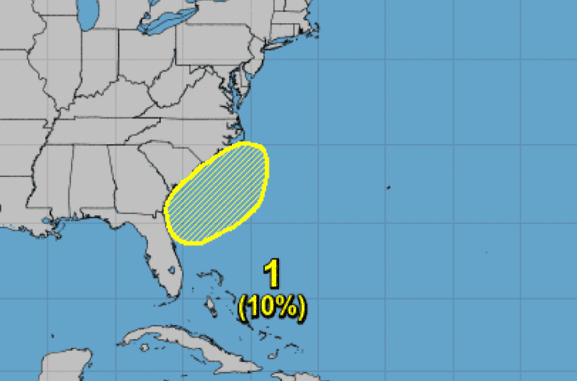 NHC 7-day tropical outlook