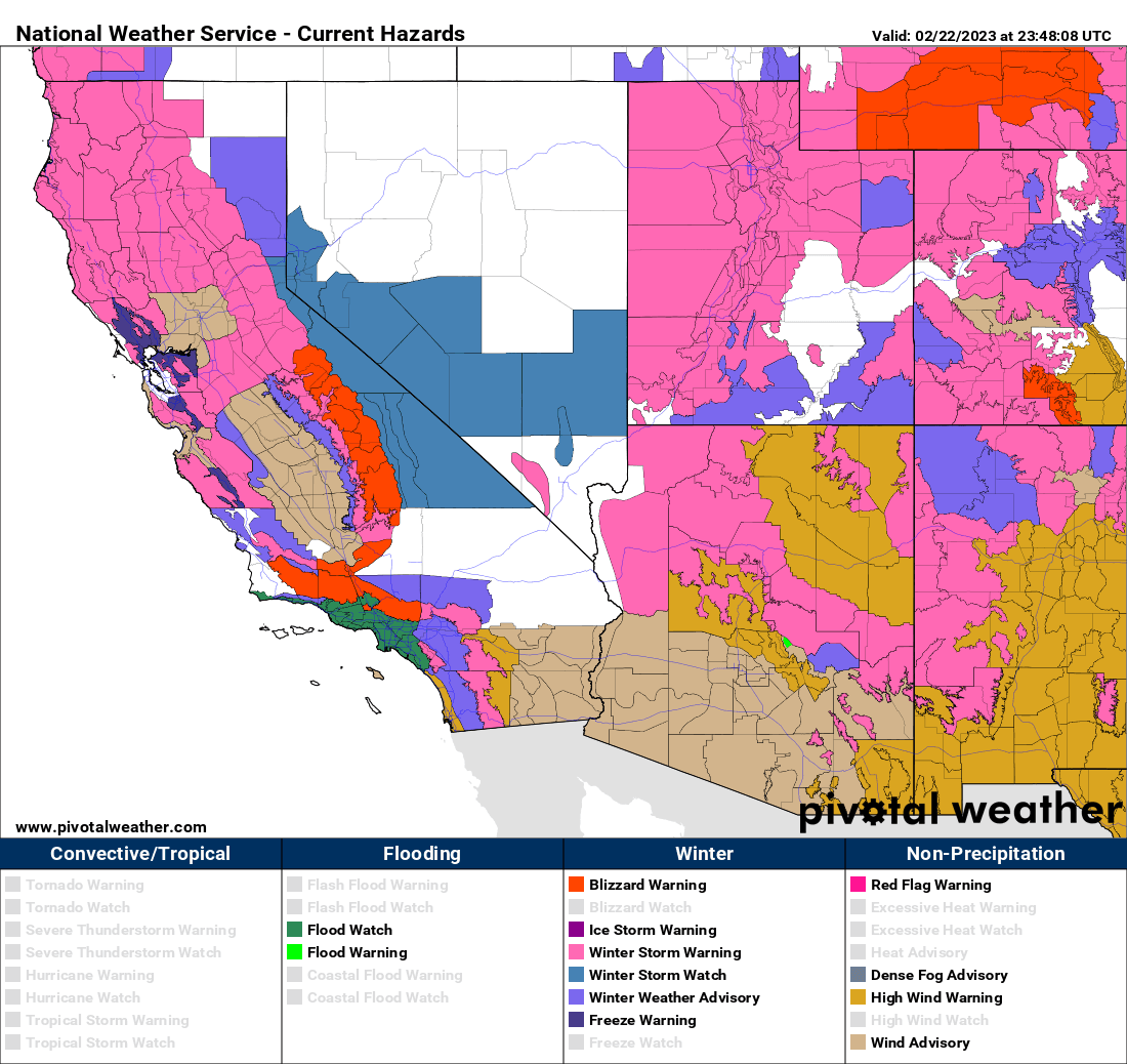 Southern California current weather alerts