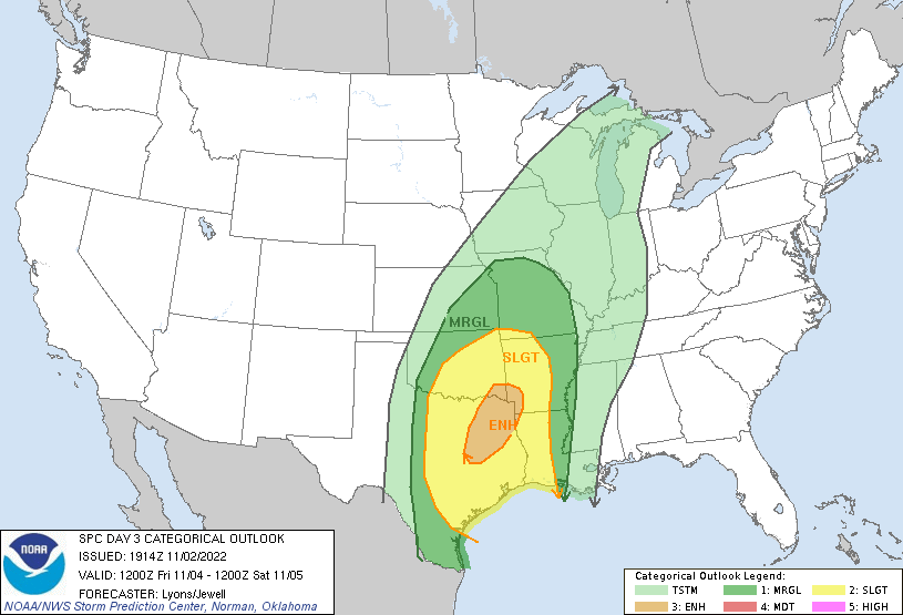 Severe risk Friday into early Saturday