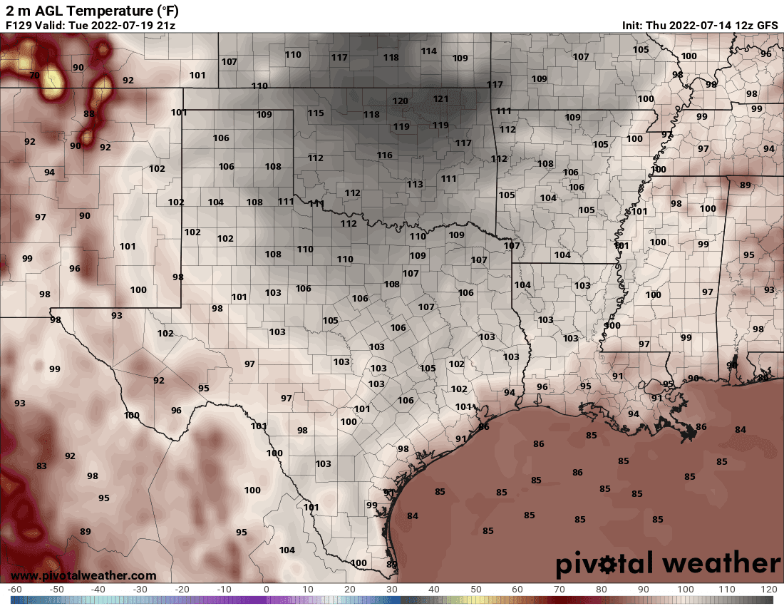 Tuesday afternoon temperature forecast GFS
