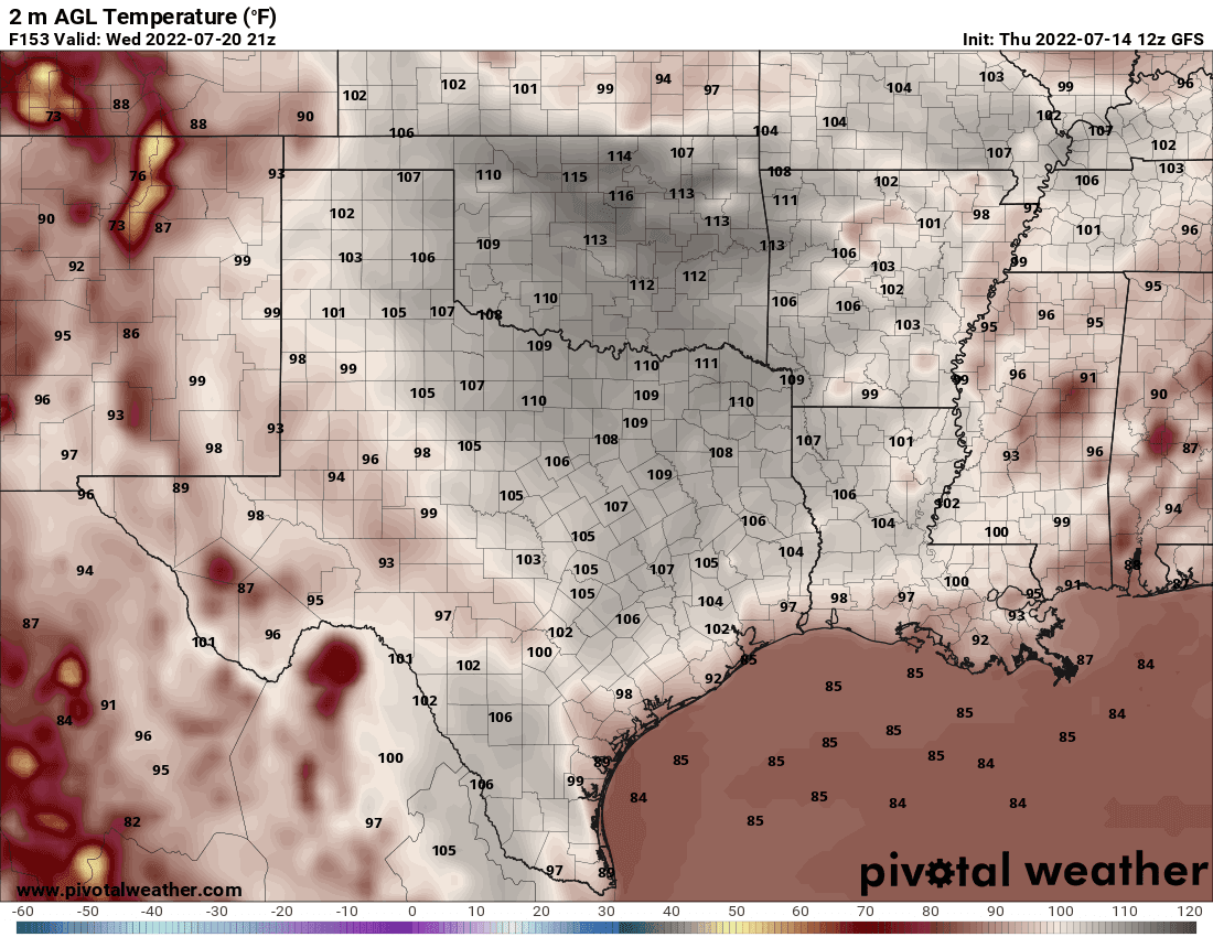Wednesday afternoon temperature forecast GFS